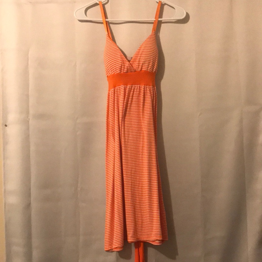 Charlotte Russe Orange & white striped Sundress
